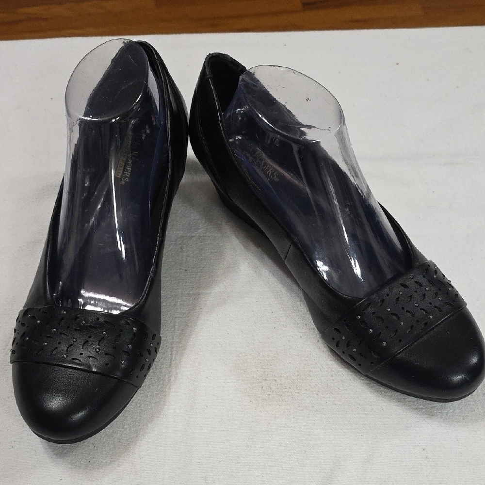 Kim Rogers Memory Foam Women's Wedge Slip-On Shoes Black Sz 10 GUC *READ*.